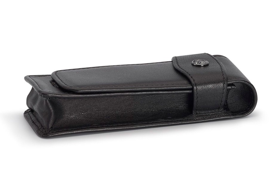 Accessories Kaweco | Kaweco 2-Pen Flap Pouch Black Long